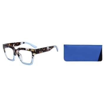 Yogo Vision Blue Light Blocking Oversized Frames Computer Glasses Anti Glare Reduce Eyestrain Eyeglasses for Women (1 pack)