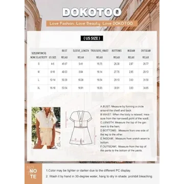 Stylish Dokotoo Women's Summer Rompers with Pockets