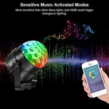 Spriak Party Lights Disco Light - 7 Color Sound Activated