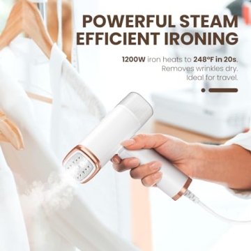 Foldable 1200W Handheld Garment Steamer for Travel