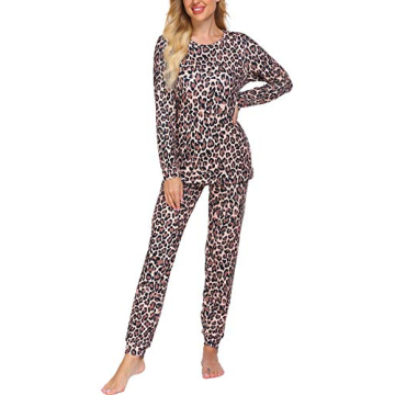 Ekouaer Leopard Print Pajamas – Comfort and Style