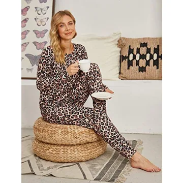 Ekouaer Leopard Print Pajamas – Comfort and Style