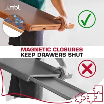 Jumbl 1500-Piece Puzzle Board with Removable Drawers