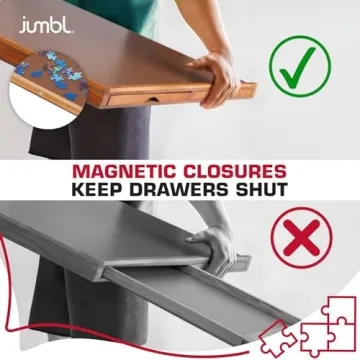 Jumbl 1500-Piece Puzzle Board with Removable Drawers