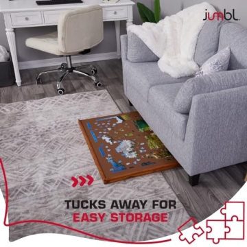 Jumbl 1500-Piece Puzzle Board with Removable Drawers