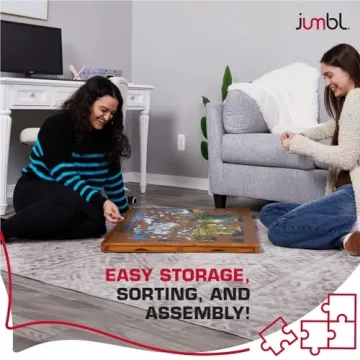 Jumbl 1500-Piece Puzzle Board with Removable Drawers