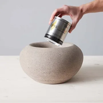 TerraFlame Stone Fire Bowl Table Top - Clean Burning Fire Pit