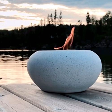 TerraFlame Stone Fire Bowl Table Top - Clean Burning Fire Pit