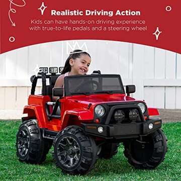 Best Choice Products Kids 12V Ride On Truck, Battery Powered Toy Car w/Spring Suspension, Remote Con...