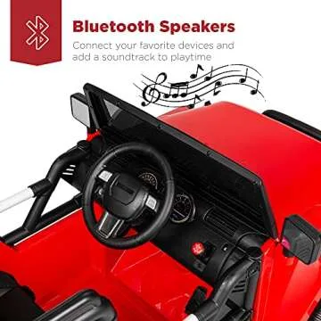 Best Choice Products Kids 12V Ride On Truck, Battery Powered Toy Car w/Spring Suspension, Remote Control, 3 Speeds, LED Lights, Bluetooth - Red