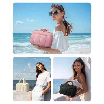 BAGSMART Travel Toiletry Bag, Puffy Large Toiletry Bag for Women, Lightweight Cosmetic Makeup Bag Or...