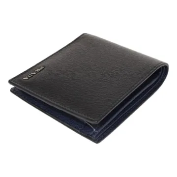 Prada Black Vitello Micro Grain Leather Wallet
