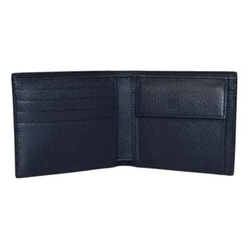 Prada Black Vitello Micro Grain Leather Wallet