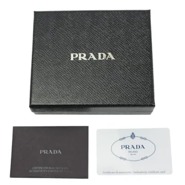 Prada Black Vitello Micro Grain Leather Wallet