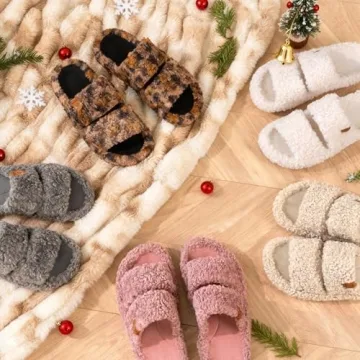EverFoams Women’s Cozy Fuzzy Slippers for Relaxing Home Wear