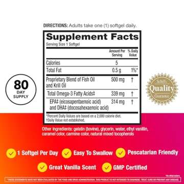 MegaRed Omega-3 Fish Oil + High Absorption Krill Oil Softgels