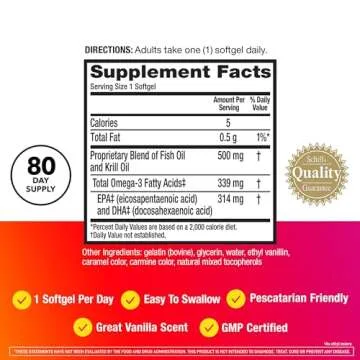 MegaRed Omega-3 Fish Oil + High Absorption Krill Oil Softgels