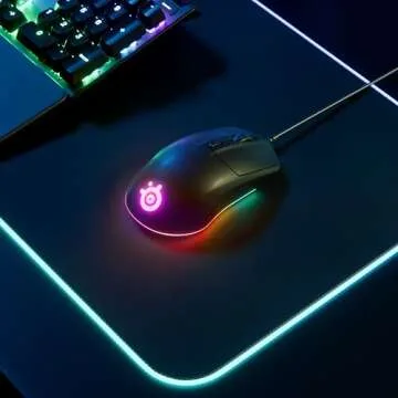 SteelSeries Rival 3 Gaming Mouse - 8,500 CPI TrueMove Core Optical Sensor - 6 Programmable Buttons - Split Trigger Buttons - Brilliant Prism RGB Lighting, Ergonomic, Black