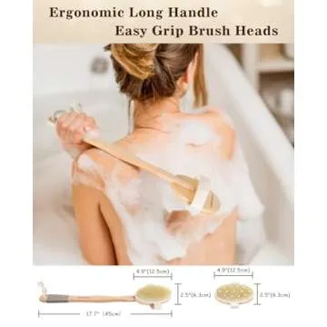 POPCHOSE Dry Brushing Body Brush for All Skin Types