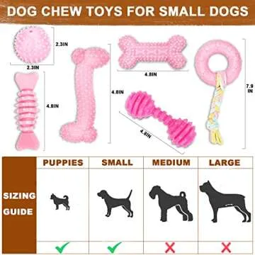 CGBD Puppy Chew Toys Set for Small Dogs 6 Pack