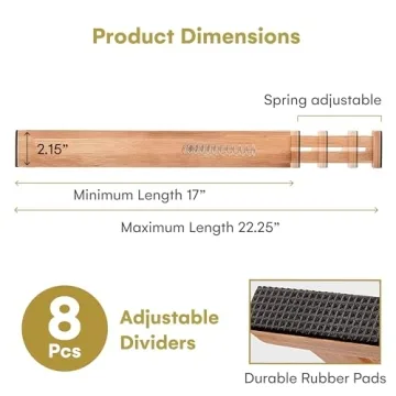Adjustable Bamboo Drawer Dividers for Ultimate Organization