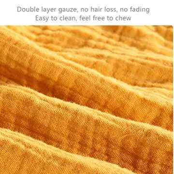 PEIPEIWU Organic Cotton Muslin Lovey Blanket, Organic Cotton Muslin Bunny Security Blanket Soft & Breathable Lovie Baby Gifts for Boys and Girls