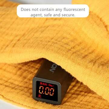 PEIPEIWU Organic Cotton Muslin Lovey Blanket, Organic Cotton Muslin Bunny Security Blanket Soft & Breathable Lovie Baby Gifts for Boys and Girls