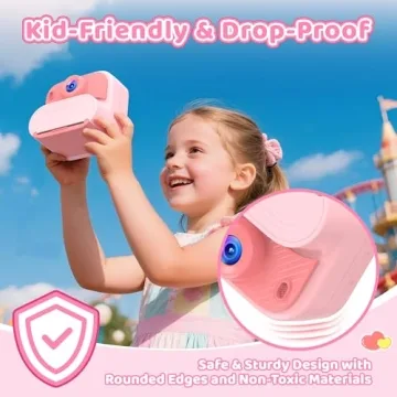 Kids Camera Instant Print Fun for Ages 3-12 - Pink Gift