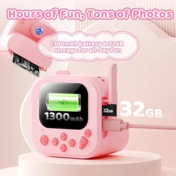 Kids Camera Instant Print Fun for Ages 3-12 - Pink Gift