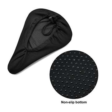 Micnaron Bike Saddle Cover/Bicycle Seat Cover, Unisex Comfortable Silicone&Memory Foam Padded Soft Gel Relief Cycling Bicycle Bike Saddle Seat Cushion Pad Cover for Mountain/Road Biking&Ride