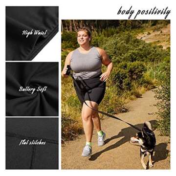 QGGQDD 3 Pack Plus Size 8in Biker Shorts for Women - High Waisted Black Maternity Yoga Shorts (3X-La...