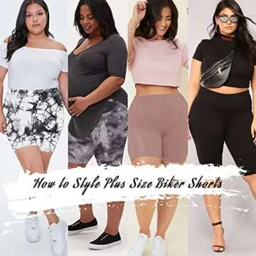 QGGQDD Plus Size 8in Biker Shorts - Comfort Meets Style