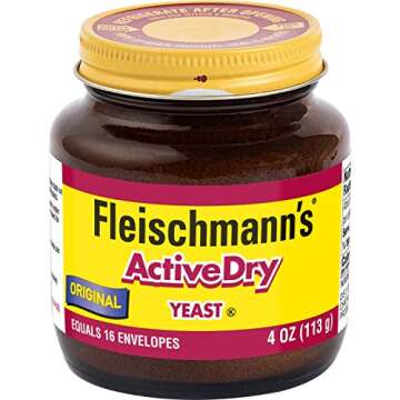 Fleischmann's Active Dry Yeast - 4oz Jar (2-Pack) for Baking