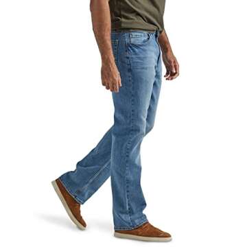 Wrangler Authentics Men's Relaxed Fit Boot Cut Jean, Riptide, 36W x 32L