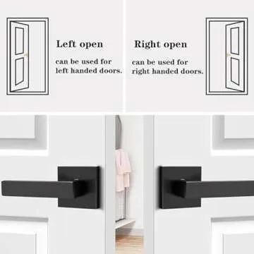 Probrico 2 Pack| Dummy Levers in Matte Black Finish,Heavy Duty Non-Turning Interior Door Handles, Reversible Half Dummy Levers for Closet Pantry