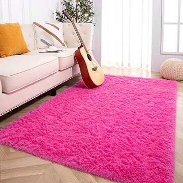 Foxmas Soft Fluffy Area Rug - Cozy Furry Throw Carpet