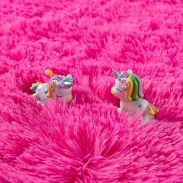 Foxmas Soft Fluffy Area Rug - Cozy Furry Throw Carpet