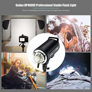 Godox DP400III Studio Flash Light 400Ws 2.4G Wireless X System Strobe Lighting with Bowens Mount 560...