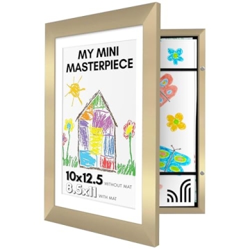 Americanflat 10x12.5 Kids Art Frame - Front Loading Picture Frame Holds 100 Artworks - Use as 8.5x11...