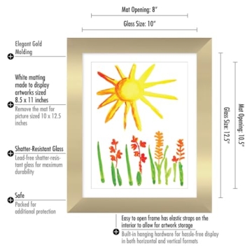 Americanflat Kids Art Frame - Front Loading Picture Frame