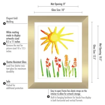 Americanflat Kids Art Frame - Front Loading Picture Frame