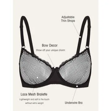 Wingslove Women's 1/2 Cup Lace Bra: Comfort Meets Elegance
