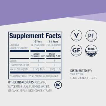 Vimergy Kids Liquid Zinc – Immune & Bone Support for Kids