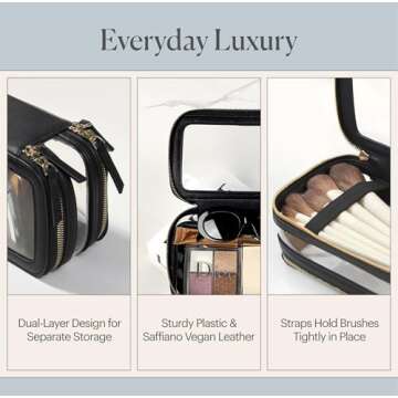 Beauty Goodies Clear Makeup Bag for Women - Stylish Organizer