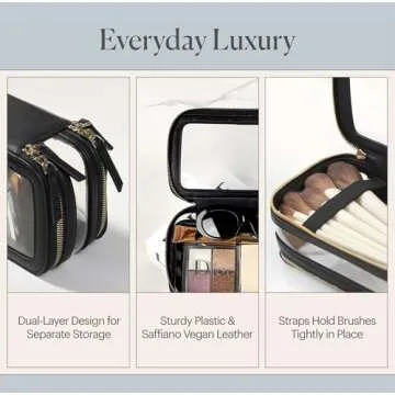 Beauty Goodies Clear Makeup Bag for Women - Stylish Organizer