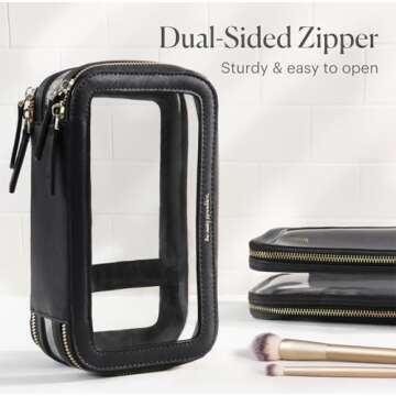 Beauty Goodies Clear Makeup Bag for Women - Stylish Organizer