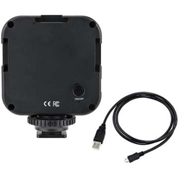 Universal Mini Portable Rechargeable USB LED Light for DSLR Cameras with Micro USB Cable for Nikon, ...
