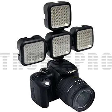 Universal Mini Portable Rechargeable USB LED Light for DSLR Cameras with Micro USB Cable for Nikon, Canon, Panasonic, Sony, Olympus, Fujifilm, Pentax Cameras & More