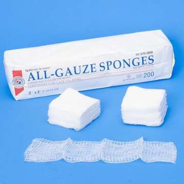 Henry Schein 100% Cotton Woven 2x2 All-Gauze Sponge