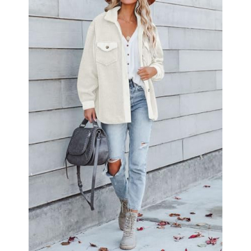 ZESICA Women’s Stylish Sherpa Fleece Jacket for Winter